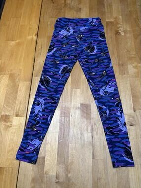 Lularoe Villain Maleficent Purple Leggings Size Tween Girl's